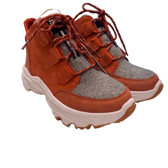 SOREL Women's Rust/gray Kinetic Breakthru Caribou Sneaker Boot Sz US 8 EU 39 NEW - Picture 1 of 11